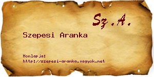 Szepesi Aranka névjegykártya
